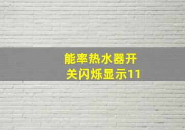 能率热水器开关闪烁显示11