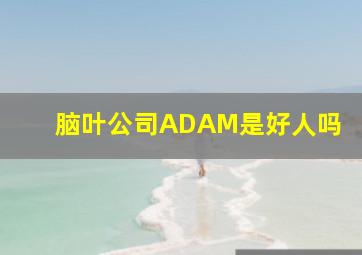 脑叶公司ADAM是好人吗