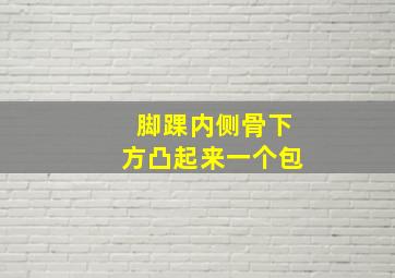 脚踝内侧骨下方凸起来一个包