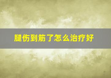 腿伤到筋了怎么治疗好