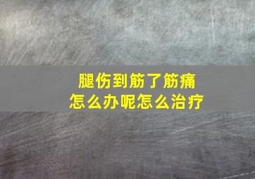 腿伤到筋了筋痛怎么办呢怎么治疗