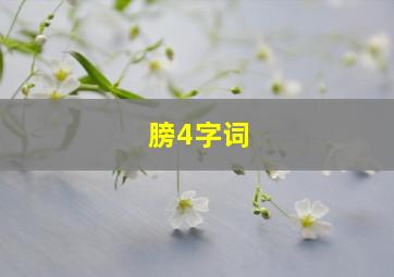 膀4字词