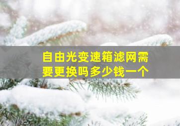 自由光变速箱滤网需要更换吗多少钱一个