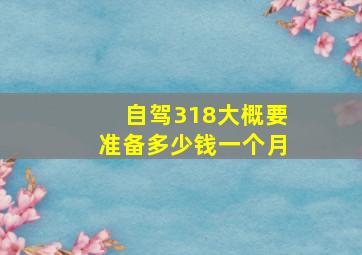 自驾318大概要准备多少钱一个月