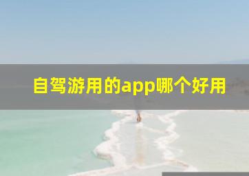 自驾游用的app哪个好用