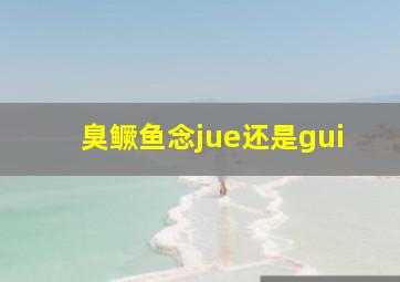 臭鳜鱼念jue还是gui