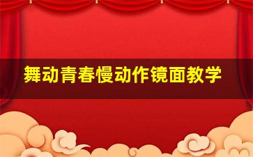 舞动青春慢动作镜面教学