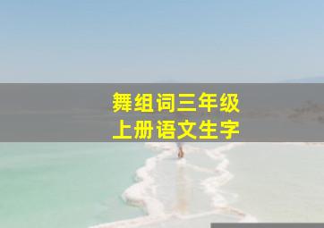 舞组词三年级上册语文生字