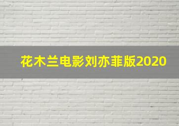 花木兰电影刘亦菲版2020