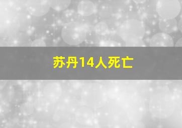 苏丹14人死亡