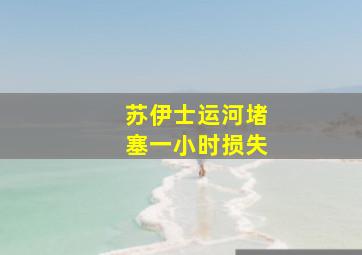 苏伊士运河堵塞一小时损失