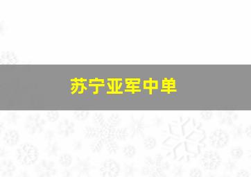 苏宁亚军中单