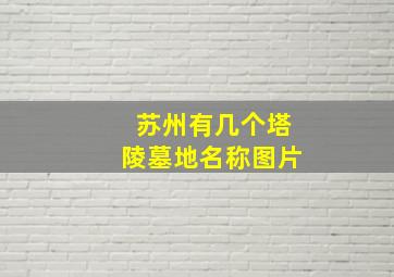 苏州有几个塔陵墓地名称图片