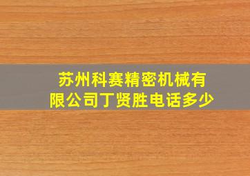 苏州科赛精密机械有限公司丁贤胜电话多少