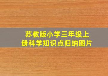 苏教版小学三年级上册科学知识点归纳图片