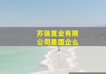 苏瑞置业有限公司是国企么