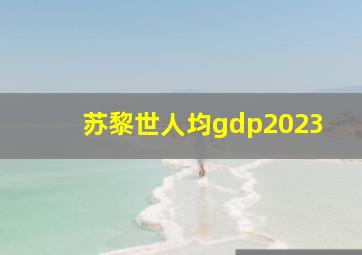 苏黎世人均gdp2023