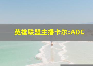 英雄联盟主播卡尔:ADC