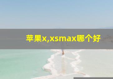 苹果x,xsmax哪个好