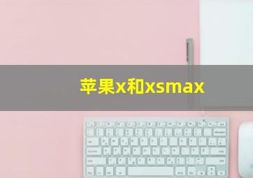 苹果x和xsmax