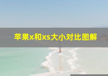 苹果x和xs大小对比图解