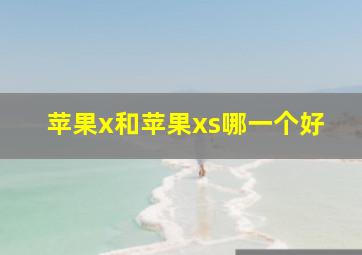 苹果x和苹果xs哪一个好