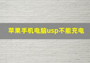 苹果手机电脑usp不能充电