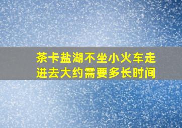 茶卡盐湖不坐小火车走进去大约需要多长时间