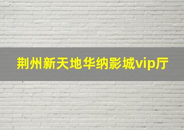 荆州新天地华纳影城vip厅