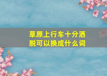 草原上行车十分洒脱可以换成什么词