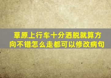 草原上行车十分洒脱就算方向不错怎么走都可以修改病句