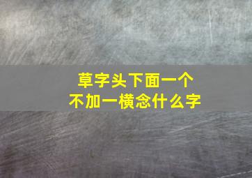 草字头下面一个不加一横念什么字