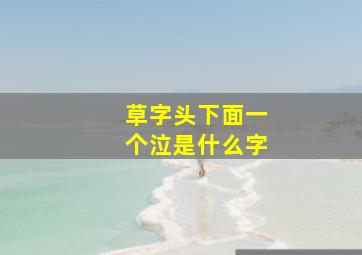 草字头下面一个泣是什么字