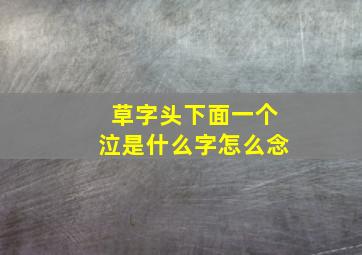 草字头下面一个泣是什么字怎么念