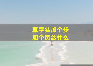 草字头加个步加个页念什么