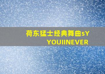 荷东猛士经典舞曲sYYOUIINEVER