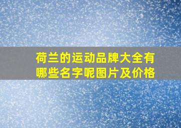 荷兰的运动品牌大全有哪些名字呢图片及价格