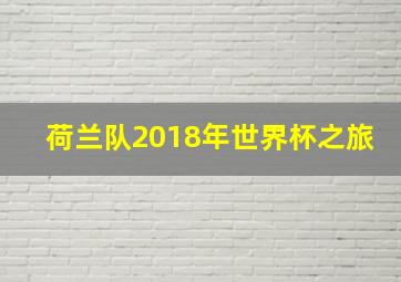 荷兰队2018年世界杯之旅