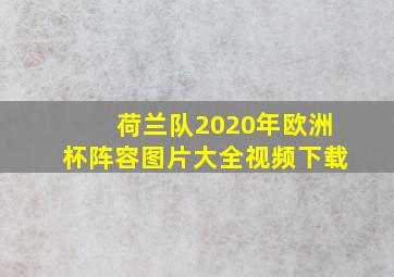 荷兰队2020年欧洲杯阵容图片大全视频下载