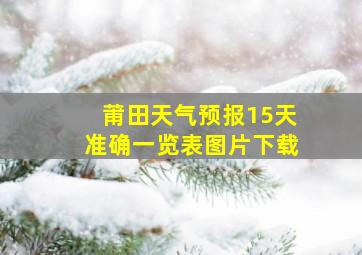 莆田天气预报15天准确一览表图片下载