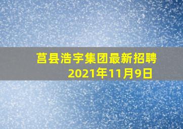 莒县浩宇集团最新招聘2021年11月9日