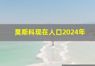 莫斯科现在人口2024年