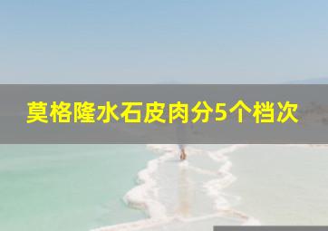 莫格隆水石皮肉分5个档次