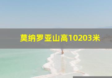 莫纳罗亚山高10203米