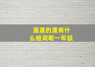 莲蓬的蓬有什么组词呢一年级