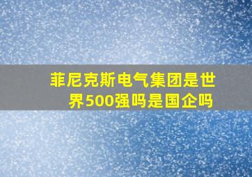 菲尼克斯电气集团是世界500强吗是国企吗