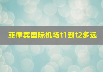 菲律宾国际机场t1到t2多远