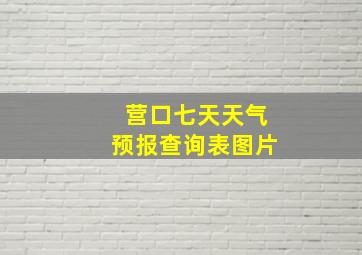 营口七天天气预报查询表图片