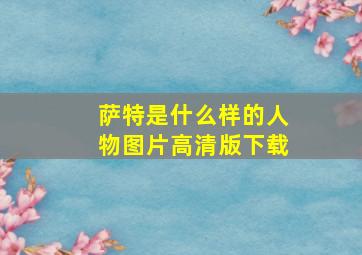 萨特是什么样的人物图片高清版下载