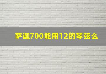 萨迦700能用12的琴弦么